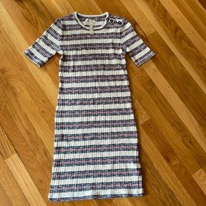 NWT Madewell Cotton Blend Ribbed Dress